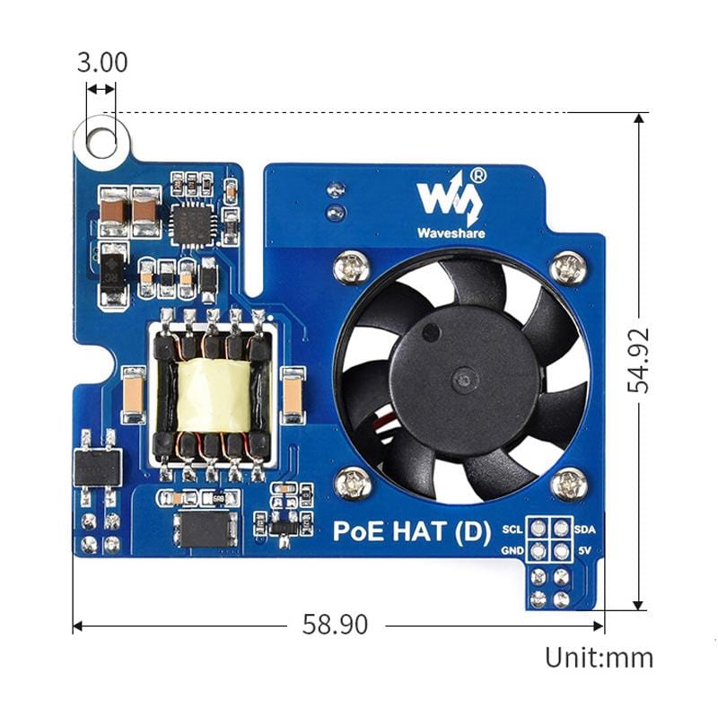 Power over Ethernet (PoE) HAT (D) for Raspberry Pi - The Pi Hut