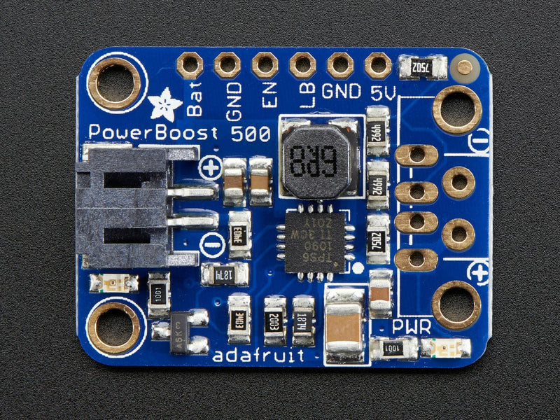 PowerBoost 500 Basic - 5V USB Boost @ 500mA from 1.8V+ - The Pi Hut