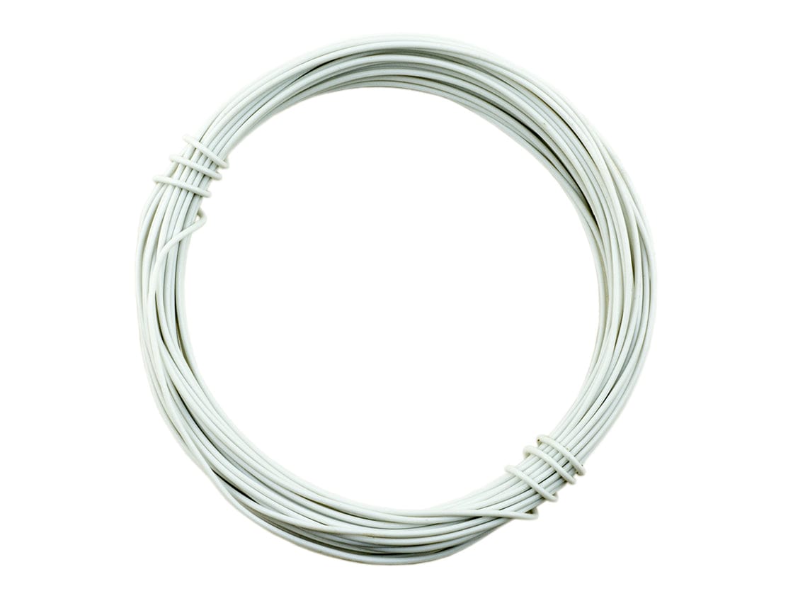 Prototyping Wire 22AWG (0.6mm) Solid Core - White - The Pi Hut