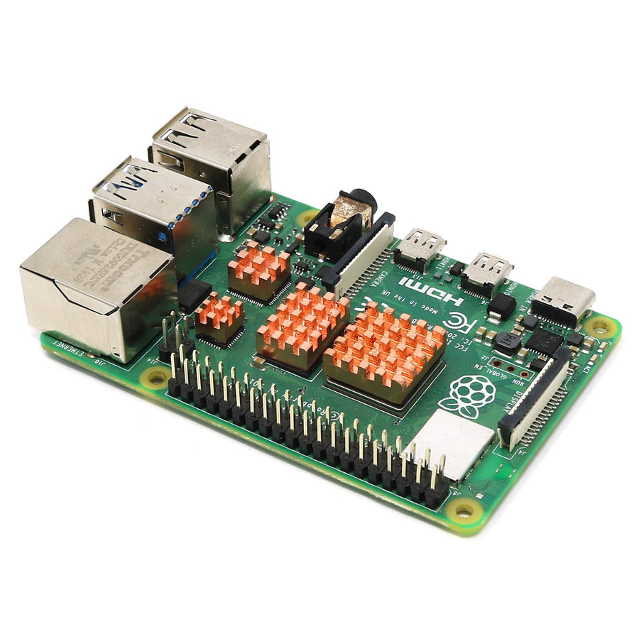 Copper Raspberry Pi Heatsink Pure Copper 4-Piece Heatsink Set for Raspberry Pi 4 - The Pi Hut
