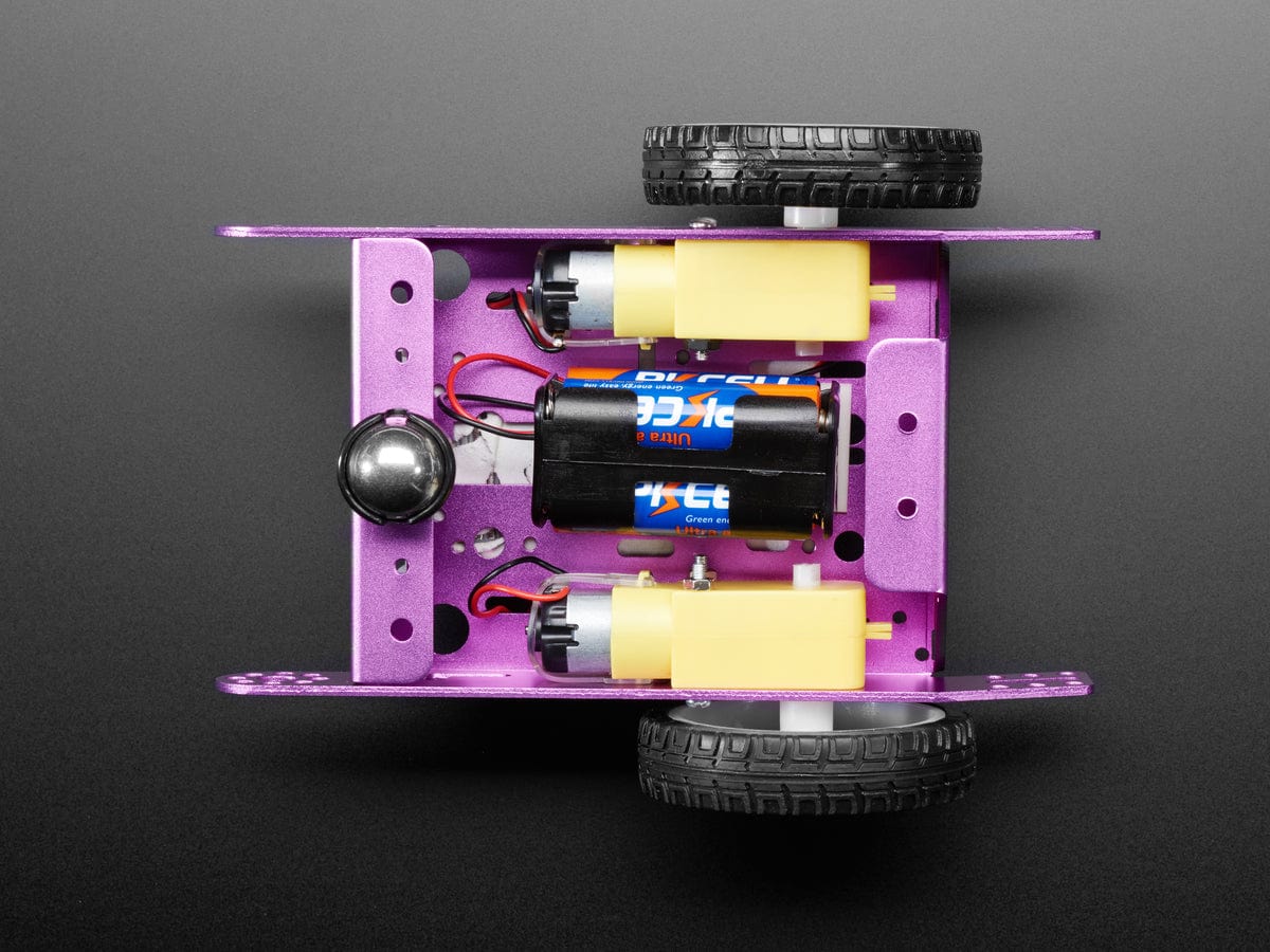 Purple Aluminum Chassis for TT Motors - 2WD - The Pi Hut