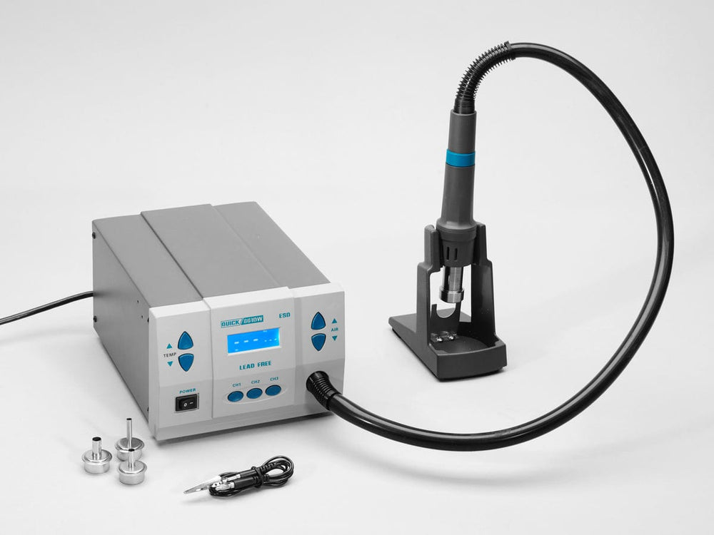 Quick 861DW Hot Air Soldering Rework Station w/ Three Nozzles - The Pi Hut