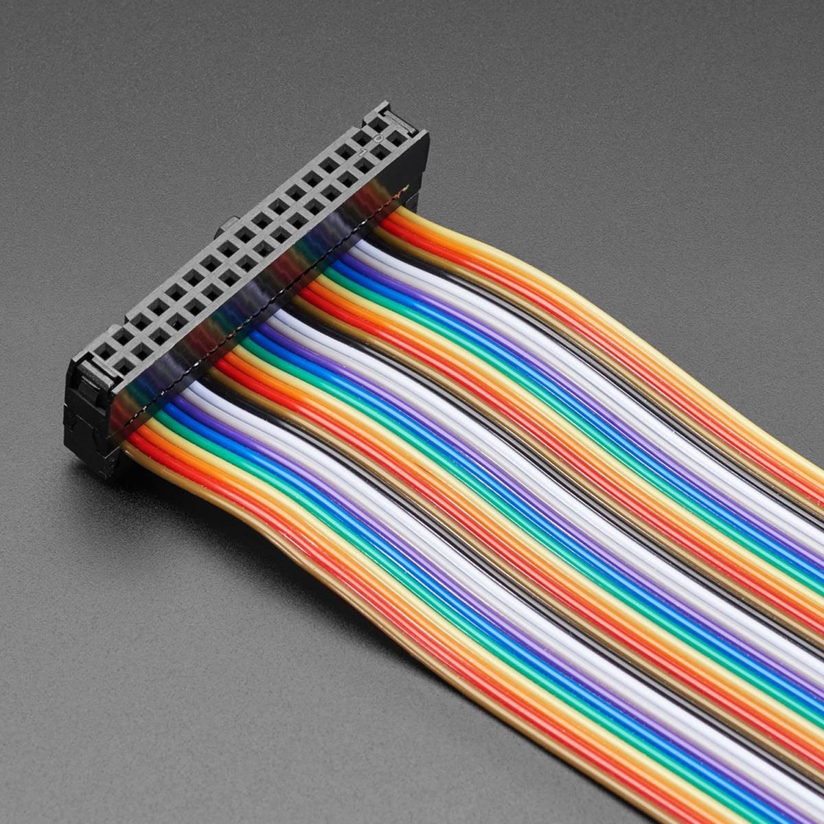 Rainbow 34-pin Dual Row IDC Floppy Ribbon Cable - 30cm long - The Pi Hut