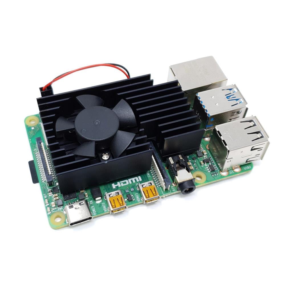 Raspberry Pi 4 Extreme Cooling Heat Sink Fan Kit - The Pi Hut