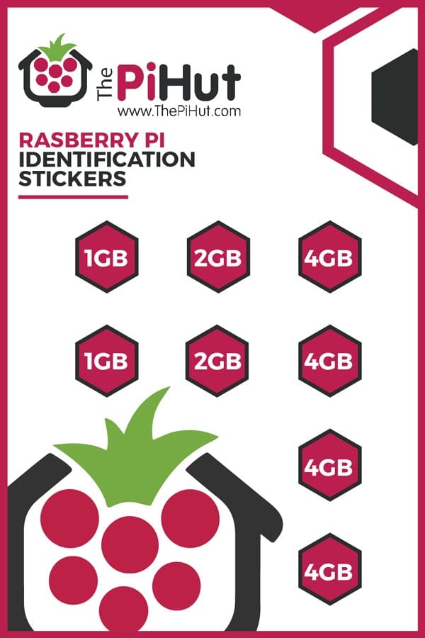 Raspberry Pi 4 Identification Stickers - The Pi Hut