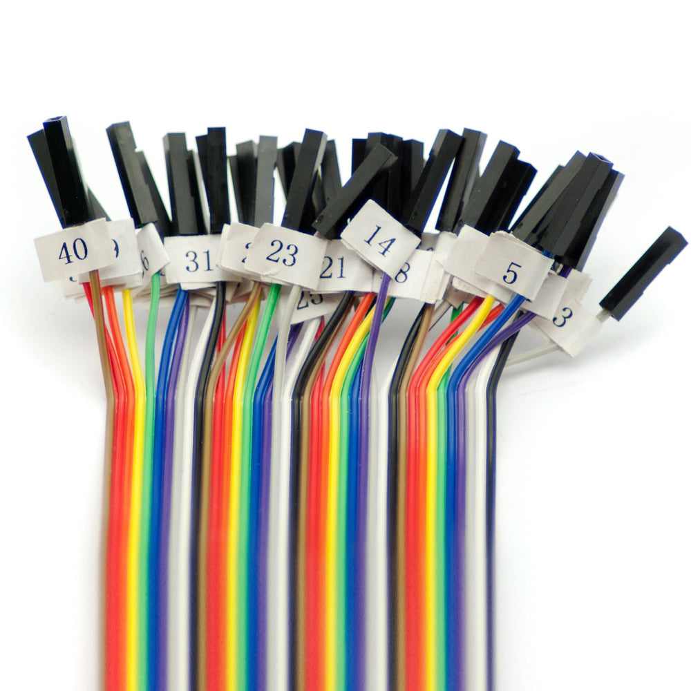 Cavo GPIO, 40 Pin Arcobaleno Femmina su Femmina GPIO prolunga Maschio Cavo GPIO, 40 Pin Arcobaleno Femmina su Femmina GPIO prolunga Maschio