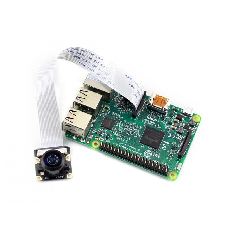 Raspberry Pi Camera Board - Fisheye 222° Lens (5MP) - The Pi Hut