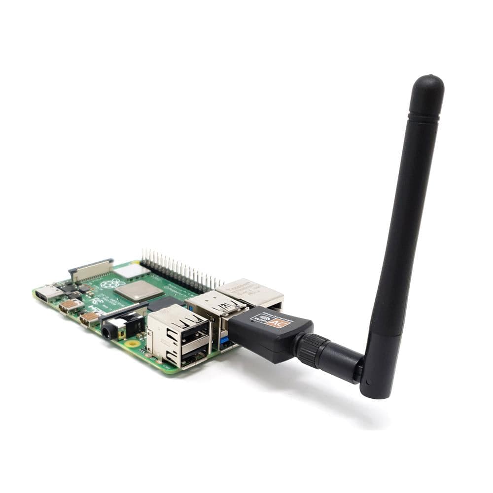 Raspberry Pi Dual-Band 5GHz/2.4GHZ USB WiFi Adapter with Antenna - The Pi Hut