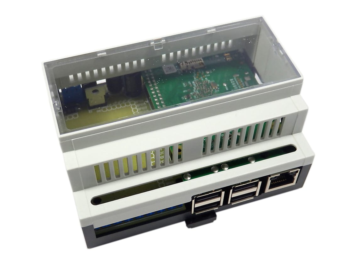 RasPiBox - Raspberry Pi 3 Prototyping DIN Rail Case (inc. 5V regulator) - The Pi Hut