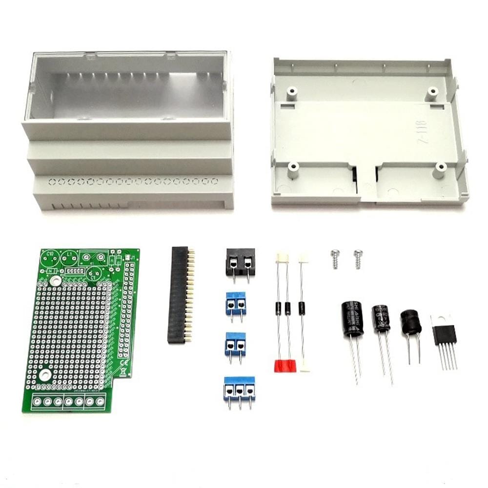 RasPiBox - Raspberry Pi 4 Prototyping DIN Rail Case (inc. 5V regulator) - The Pi Hut