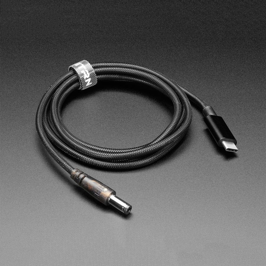 Re-programmable USB Type-C PD to 2.1/5.5mm Barrel Jack Cable - The Pi Hut
