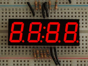 Red 7-segment clock display - 0.56" digit height - The Pi Hut