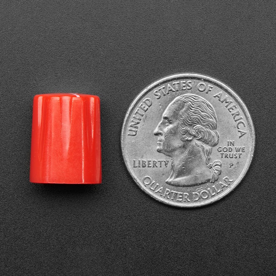 Red Micro Potentiometer Knob - 4 pack - The Pi Hut