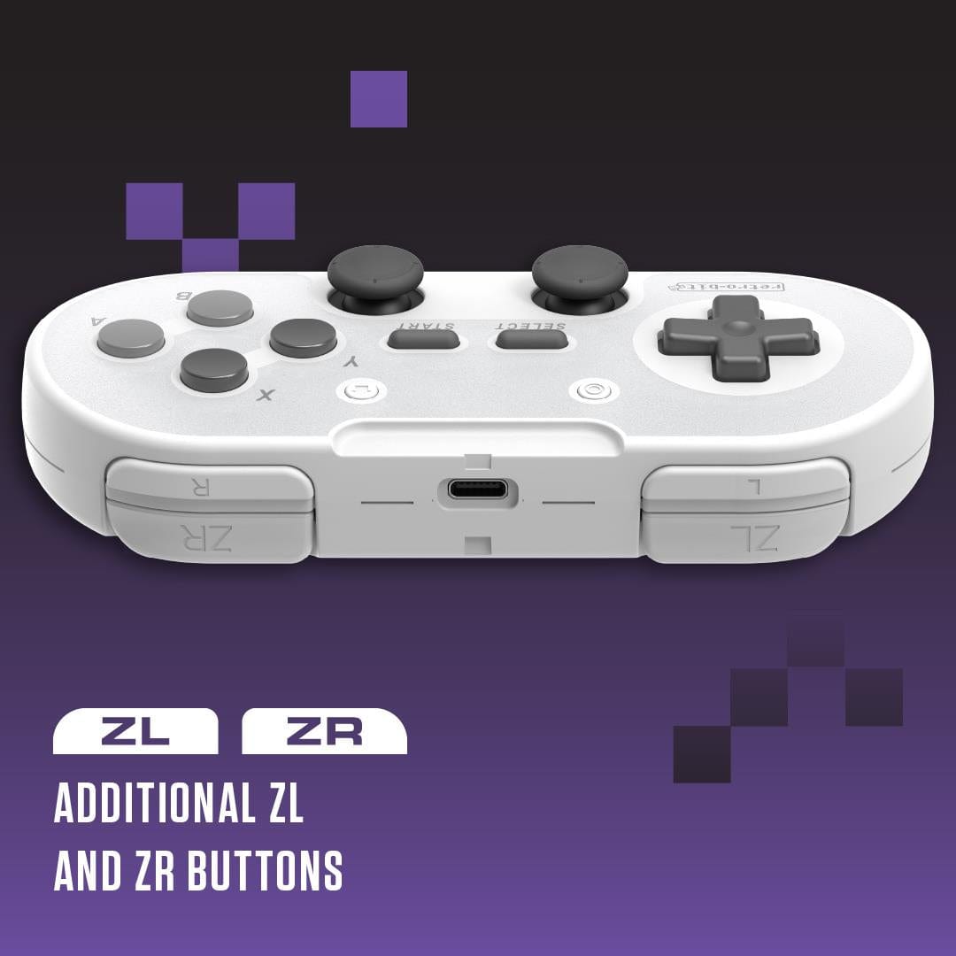 Retro-Bit Legacy16 2.4GHz Wireless Controller - Classic Grey - The Pi Hut