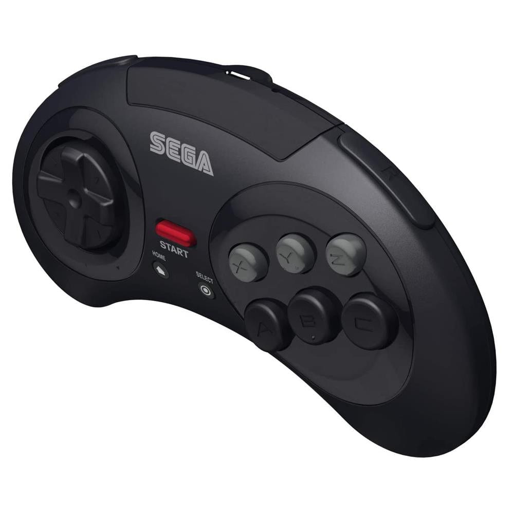 Retro-Bit Official SEGA Mega Drive 8-Button 2.4Ghz Wireless Arcade Pad - Black - The Pi Hut