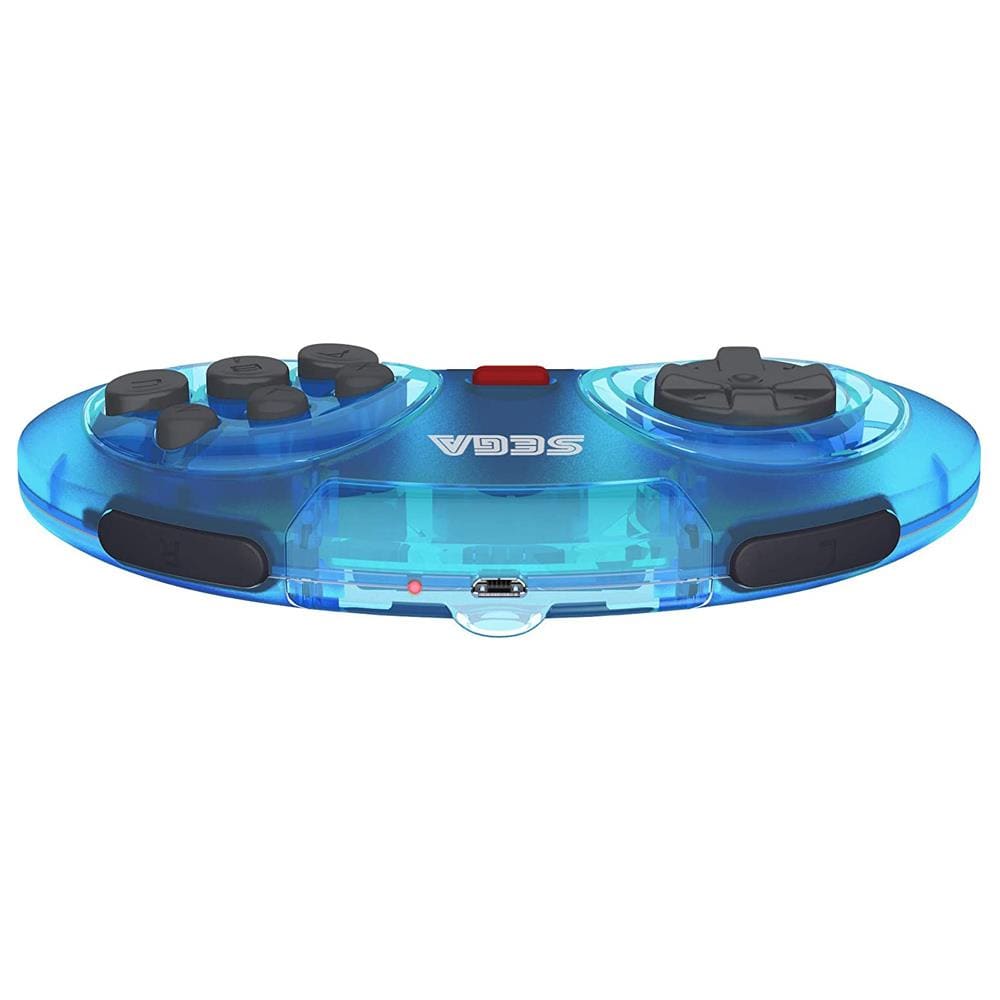 Retro-Bit Official SEGA Mega Drive 8-Button 2.4Ghz Wireless Arcade Pad - Blue - The Pi Hut