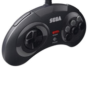 Retro-Bit Official SEGA Mega Drive 8-Button USB Arcade Pad - Black - The Pi Hut