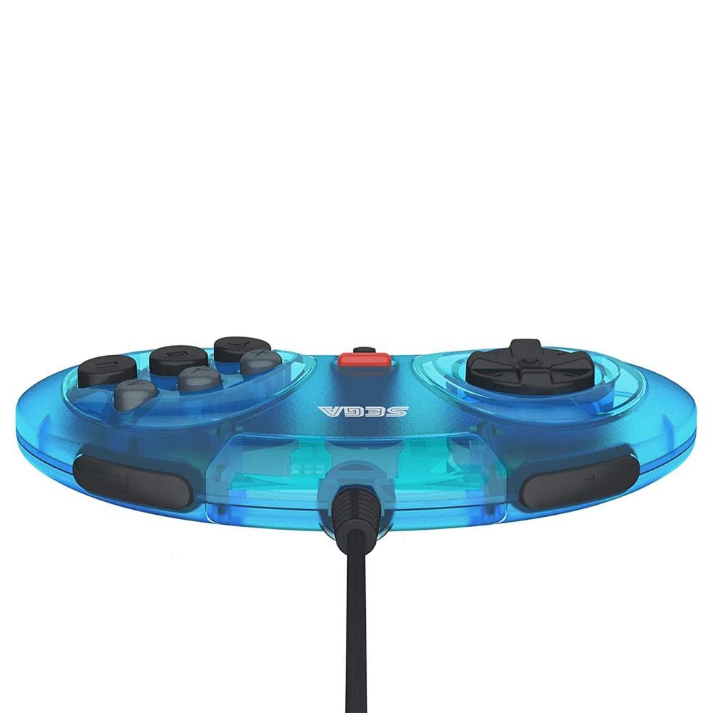 Retro-Bit Official SEGA Mega Drive 8-Button USB Arcade Pad - Blue - The Pi Hut