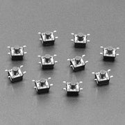 Reverse Mount Tactile Switch Buttons - 6mm Square - 10 Pack - The Pi Hut