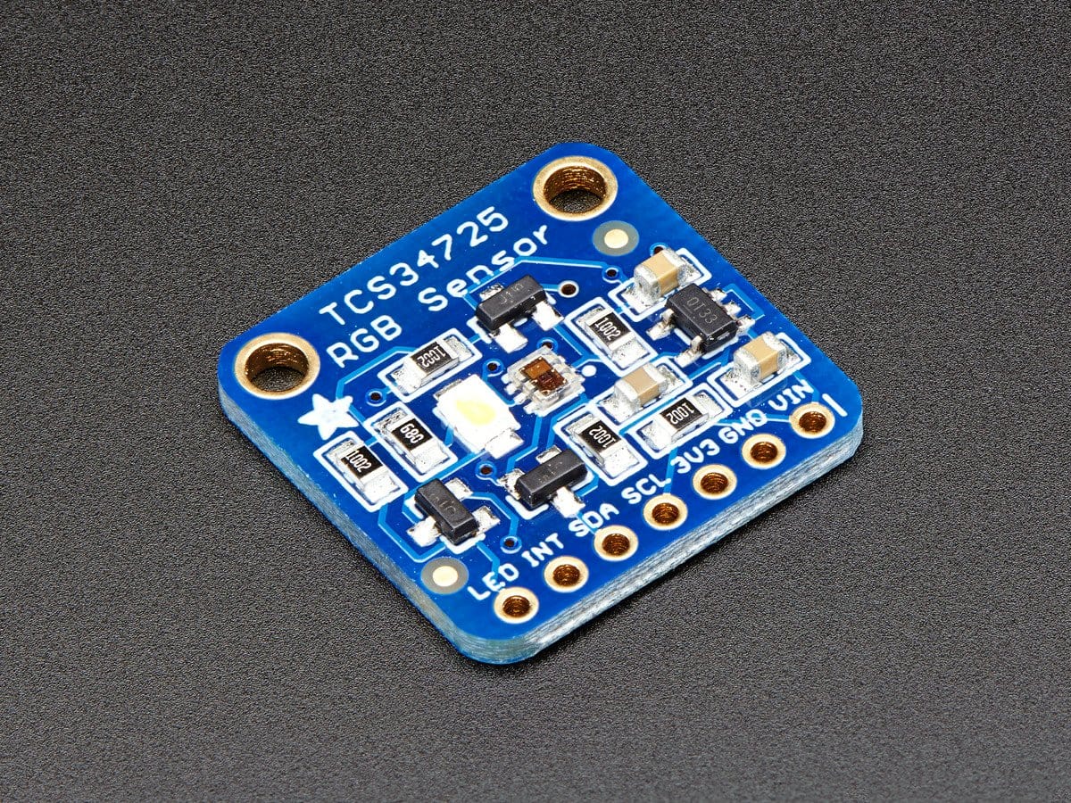 RGB Color Sensor with IR filter and White LED - TCS34725 - The Pi Hut
