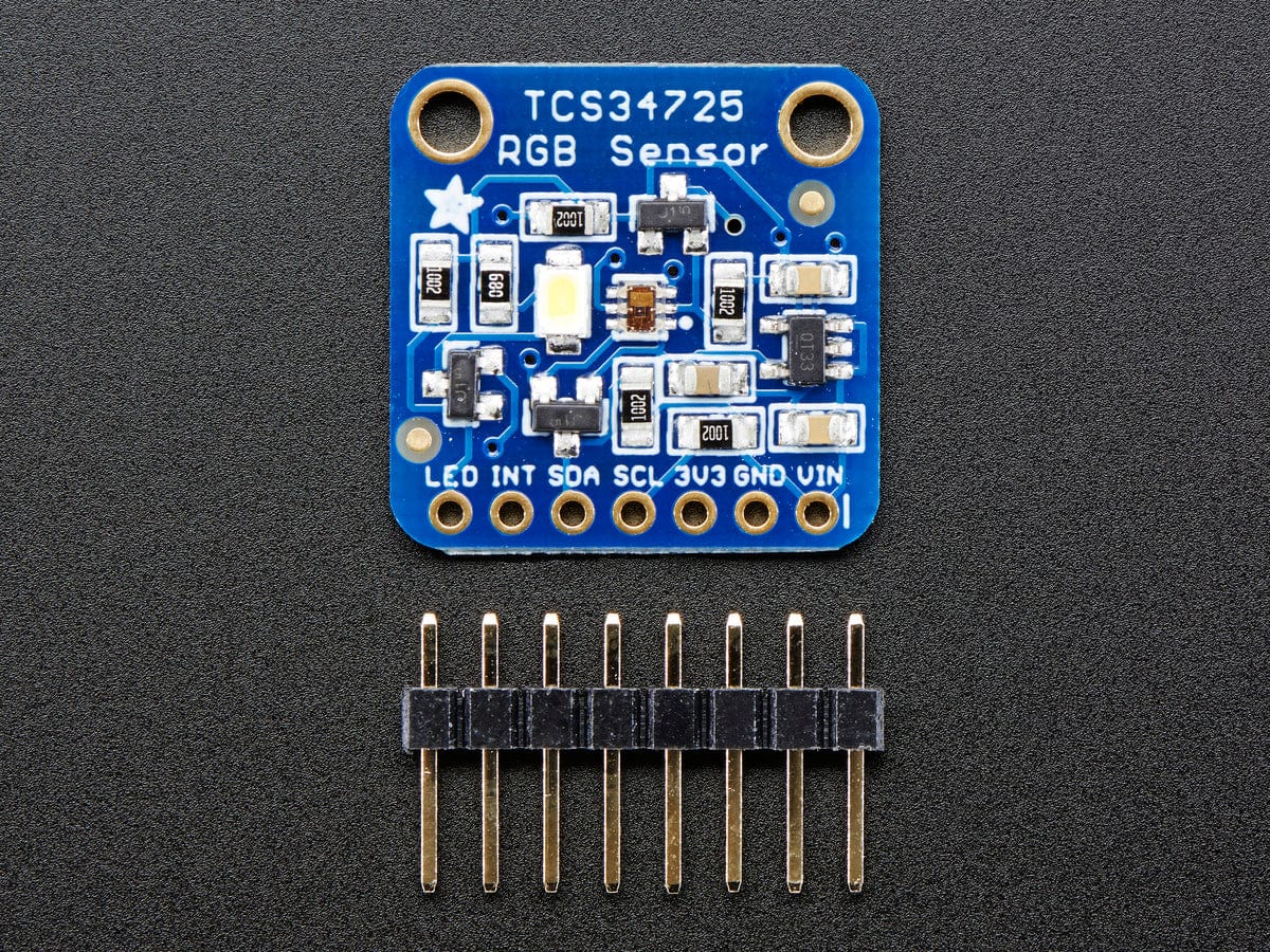 RGB Color Sensor with IR filter and White LED - TCS34725 - The Pi Hut