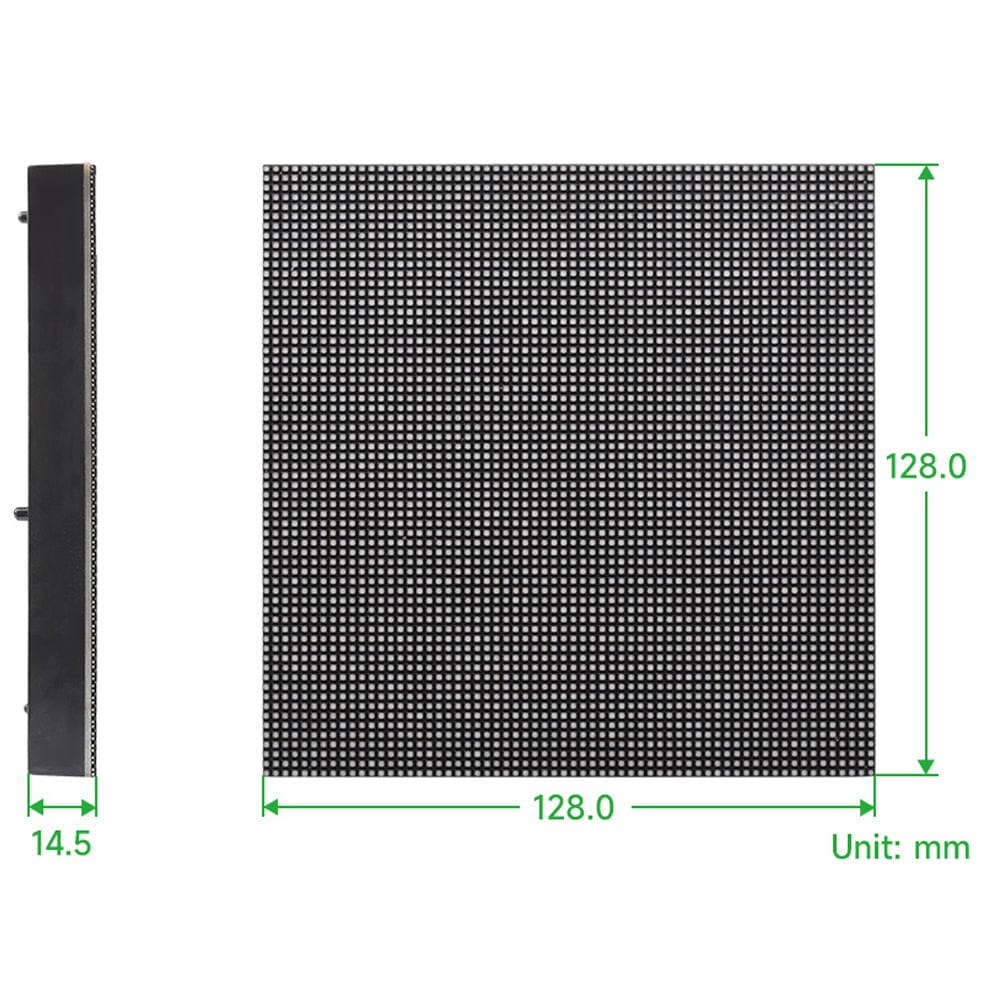 RGB Full-Colour LED Matrix Panel - 2mm Pitch, 64x64 Pixels - The Pi Hut