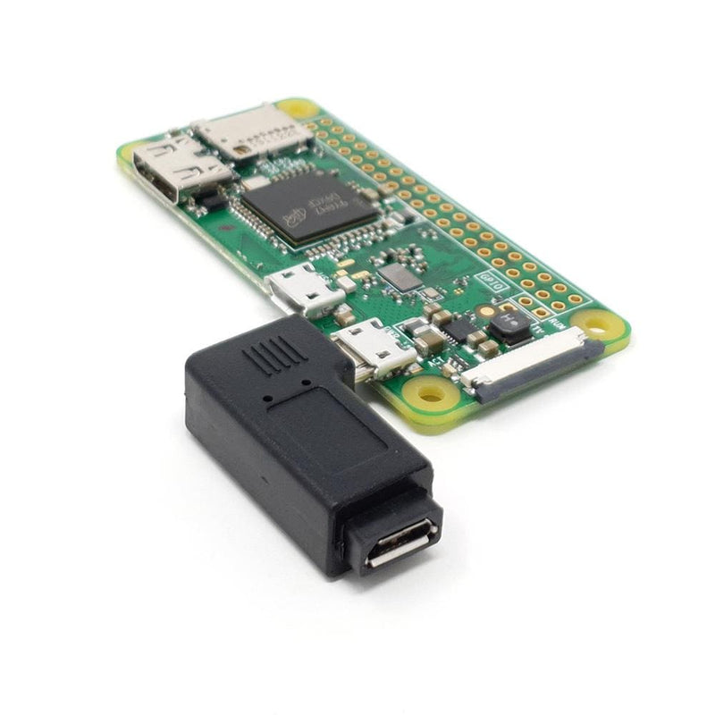 Micro-USB Angle Adapter - Male to Female - The Pi Hut