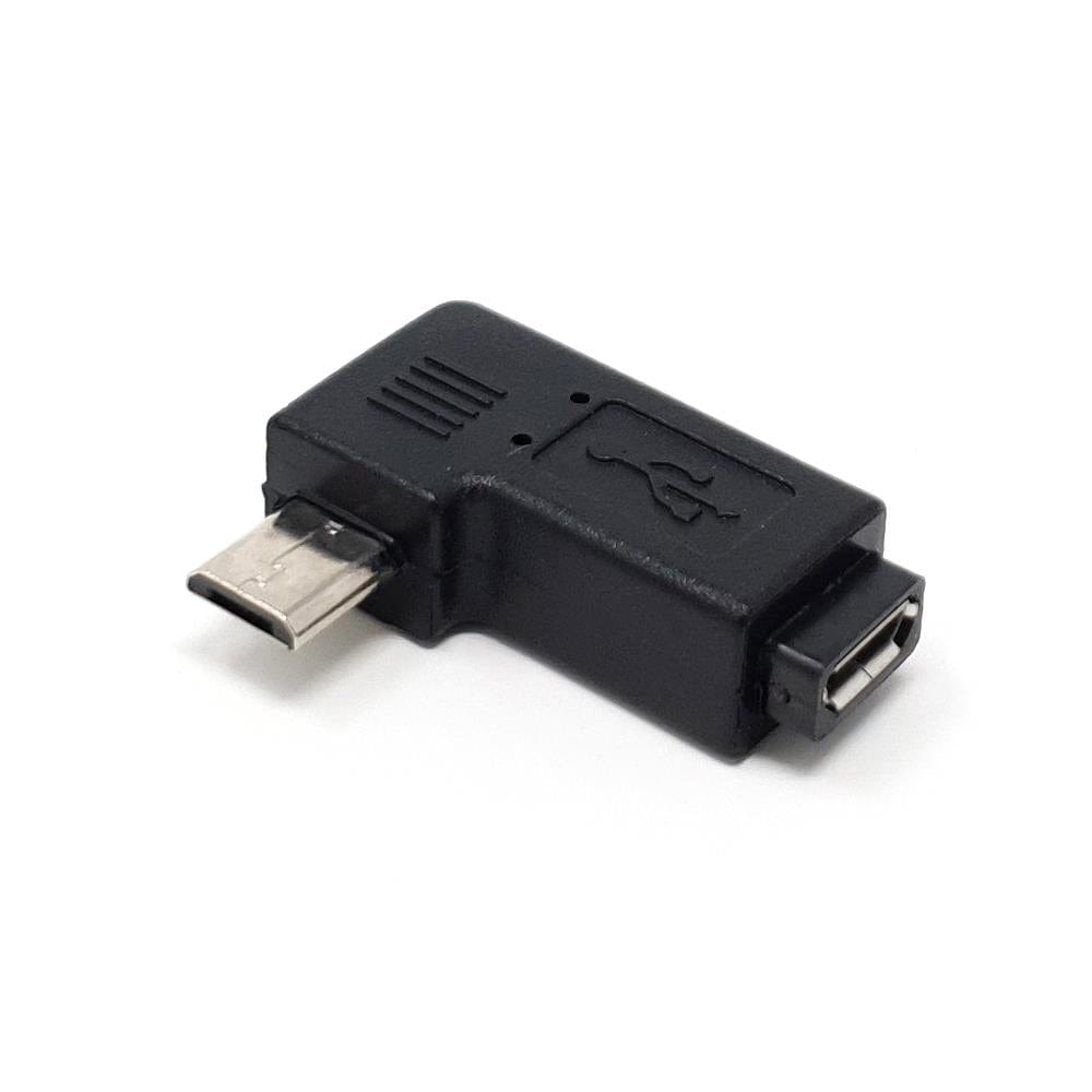 Micro-USB Angle Adapter - Male to Female - The Pi Hut