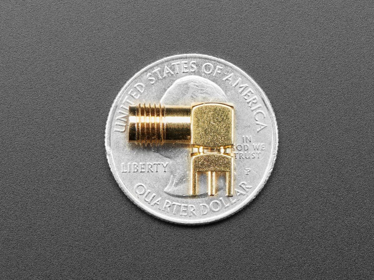 Right Angle RP-SMA Thru Hole RF Connector - The Pi Hut