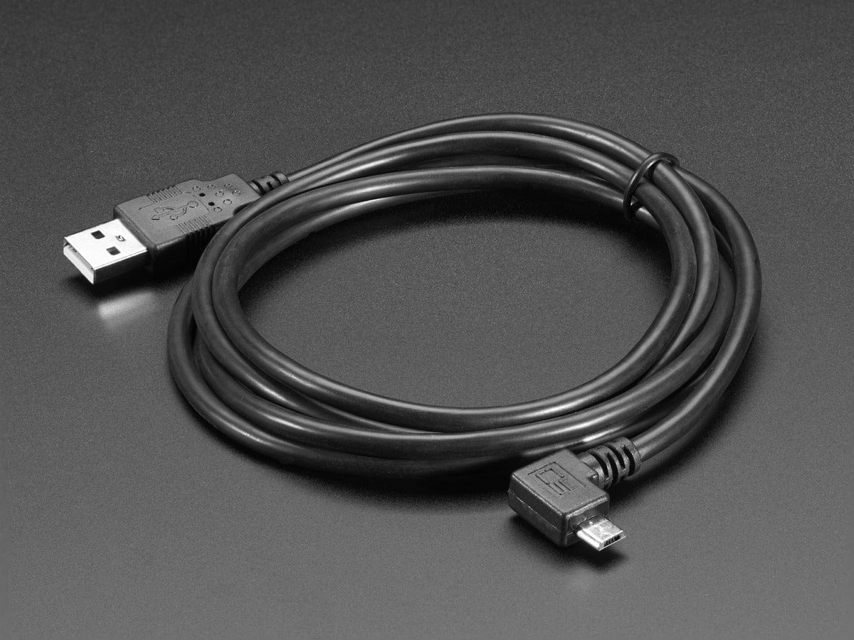 Right Angle USB cable - A/MicroB - The Pi Hut