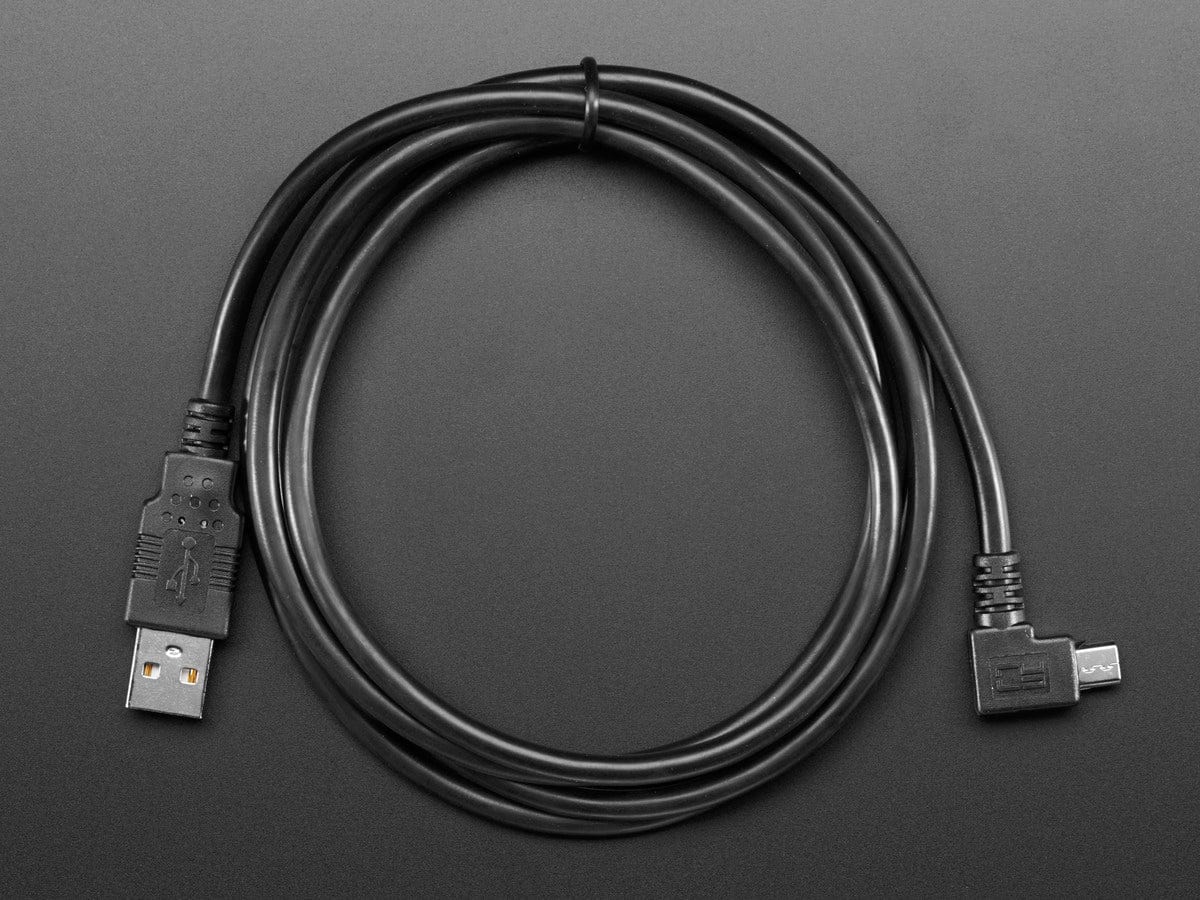 Right Angle USB cable - A/MicroB - The Pi Hut