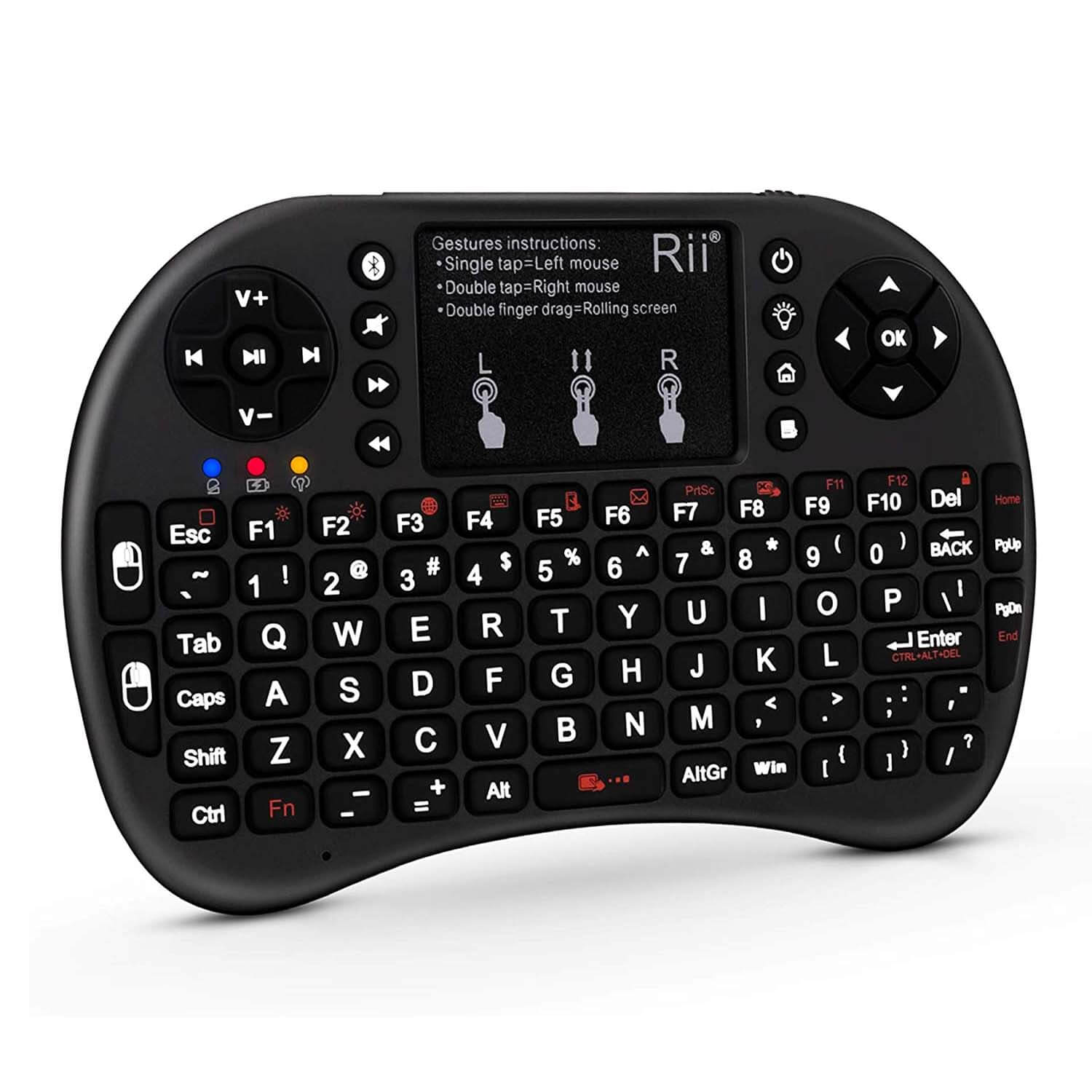Rii i8+ Mini Wireless Keyboard with Touchpad (US Layout) - The Pi Hut