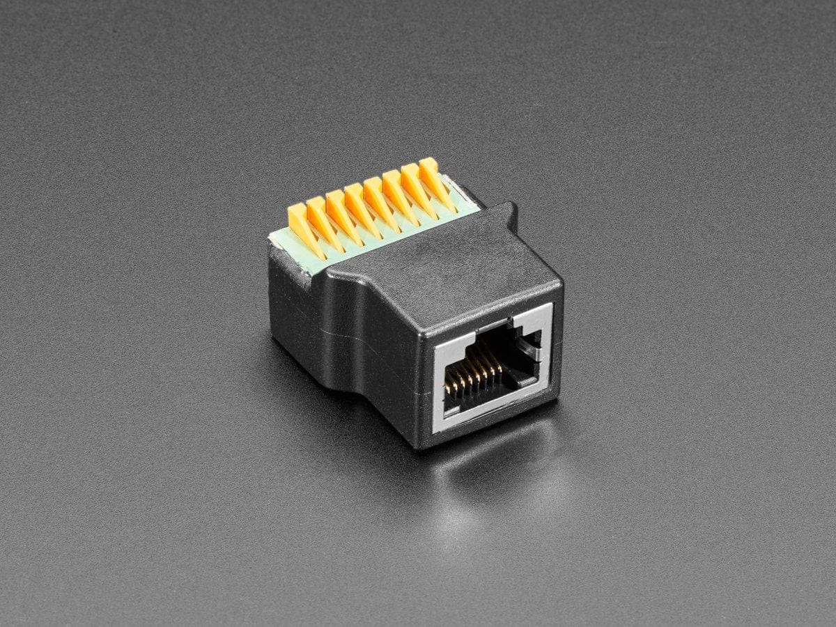 RJ-45 Ethernet Female Socket to Terminal Spring Block Adapter - The Pi Hut