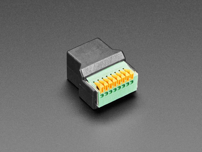 RJ-45 Ethernet Female Socket to Terminal Spring Block Adapter - The Pi Hut