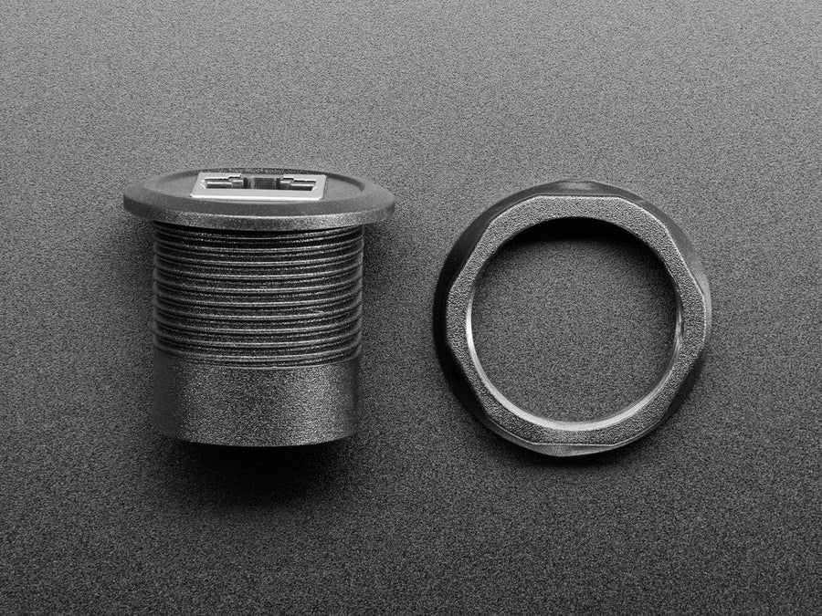 RJ-45 Ethernet Round Panel Mount Adapter Plug - The Pi Hut
