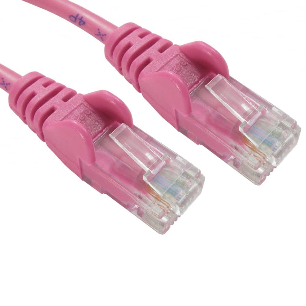 RJ45 Cat5e Ethernet LAN Cable 2m (Pink) - The Pi Hut