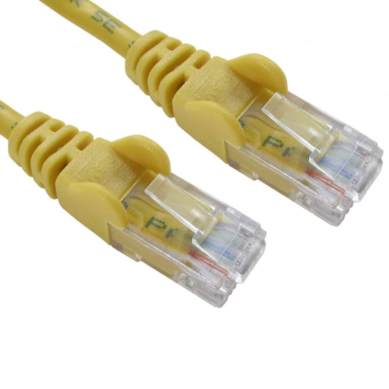 RJ45 Cat5e Ethernet LAN Cable 2m (Yellow) - The Pi Hut