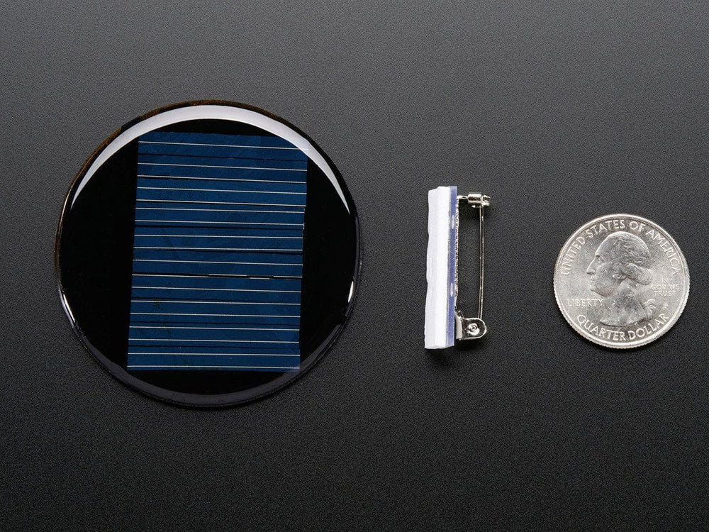 Round Solar Panel Skill Badge - 5V / 40mA - The Pi Hut