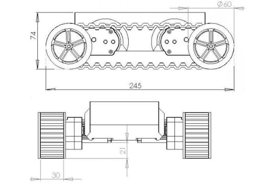 Rover 5 Tank Chassis (2 motors with 2 Encoders) - The Pi Hut