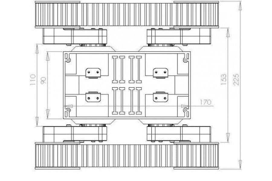 Rover 5 Tank Chassis (2 motors with 2 Encoders) - The Pi Hut