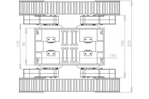 Rover 5 Tank Chassis (4 motors with 4 Encoders) [Discontinued] - The Pi Hut
