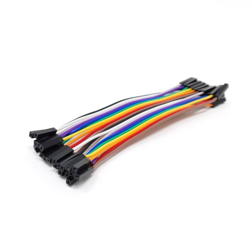 RPi Premium Jumper Wires 20pk (Female/Female) 100mm - The Pi Hut