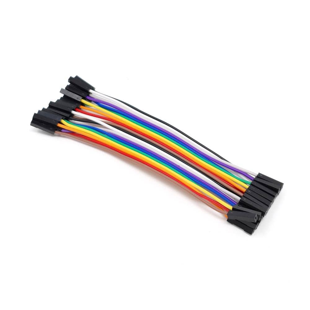 RPi Premium Jumper Wires 20pk (Female/Female) 100mm - The Pi Hut