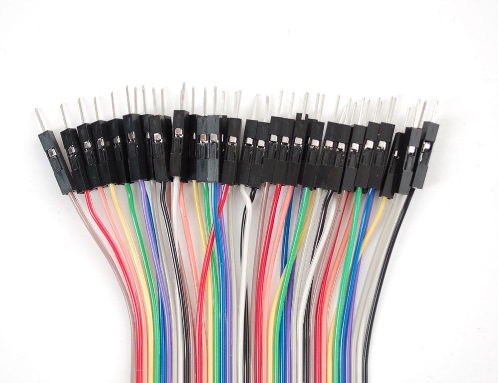 RPi Premium Jumper Wires 40pk (Male/Male) 100mm - The Pi Hut