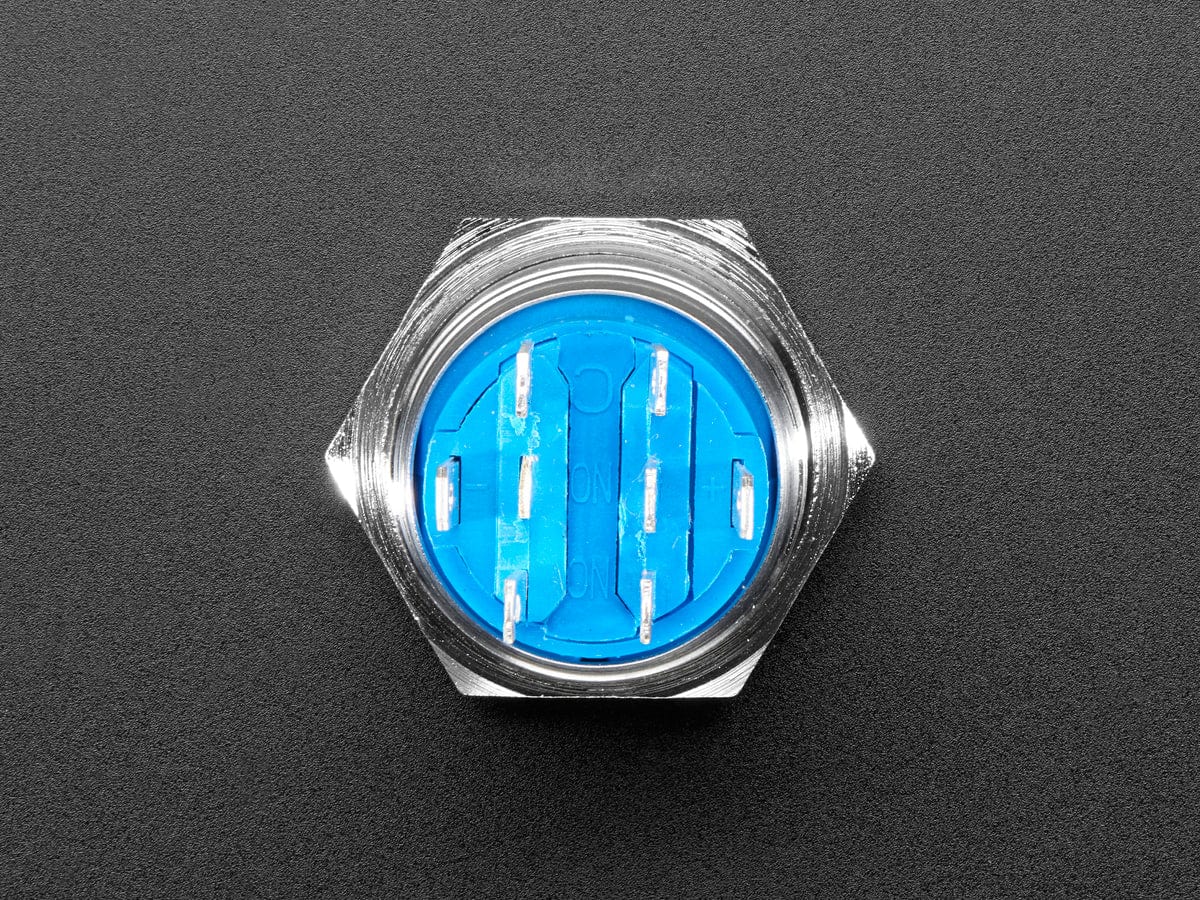 Rugged Metal Pushbutton - 19mm 6V RGB Momentary - The Pi Hut