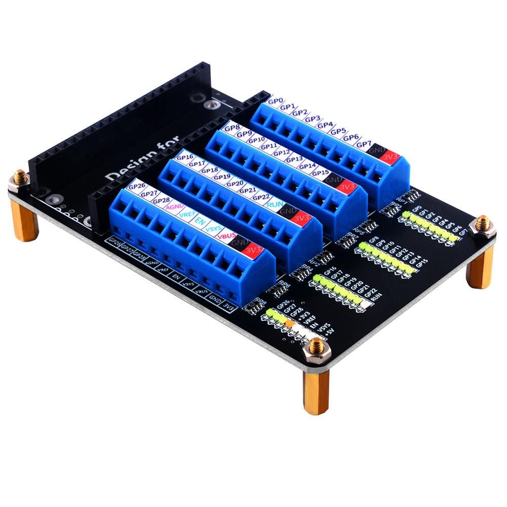 Screw Terminal Expansion Board for Raspberry Pi Pico - The Pi Hut