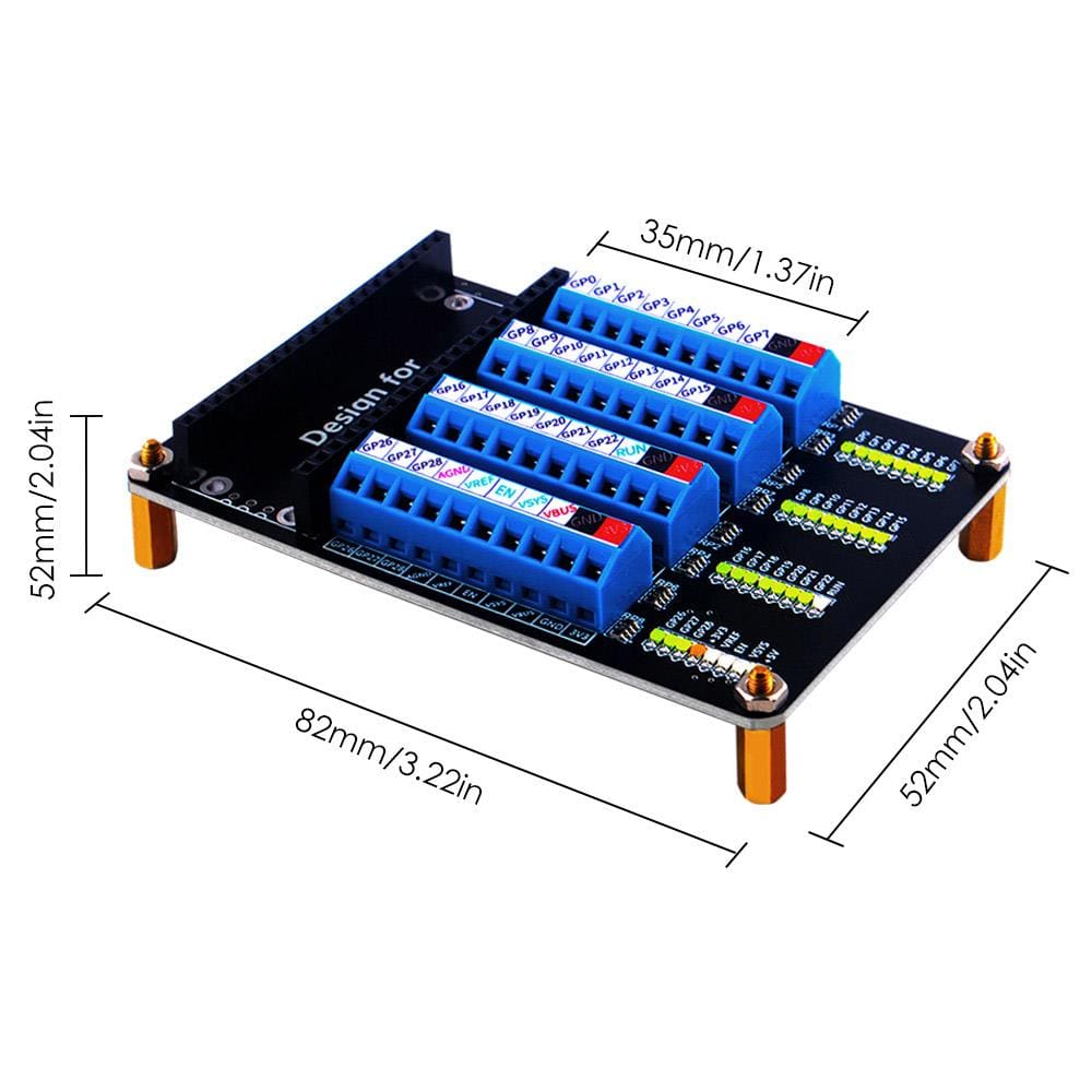 Screw Terminal Expansion Board for Raspberry Pi Pico - The Pi Hut