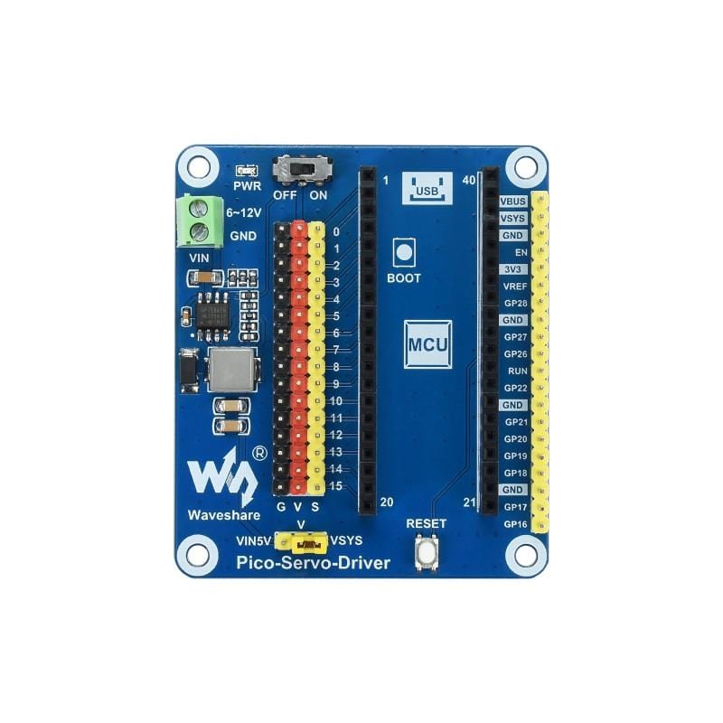 Servo Driver Module for Raspberry Pi Pico - The Pi Hut