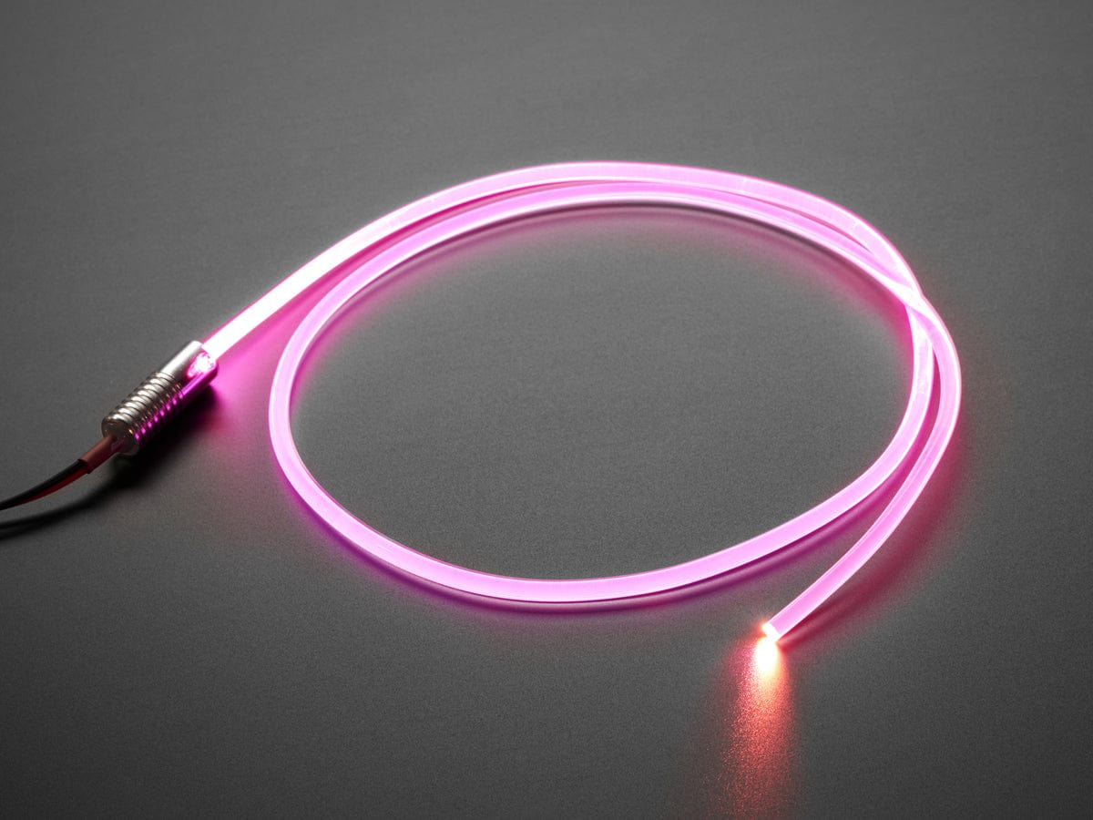Side-light Fiber Optic Tube - 5mm Diameter - 1 meter long - The Pi Hut