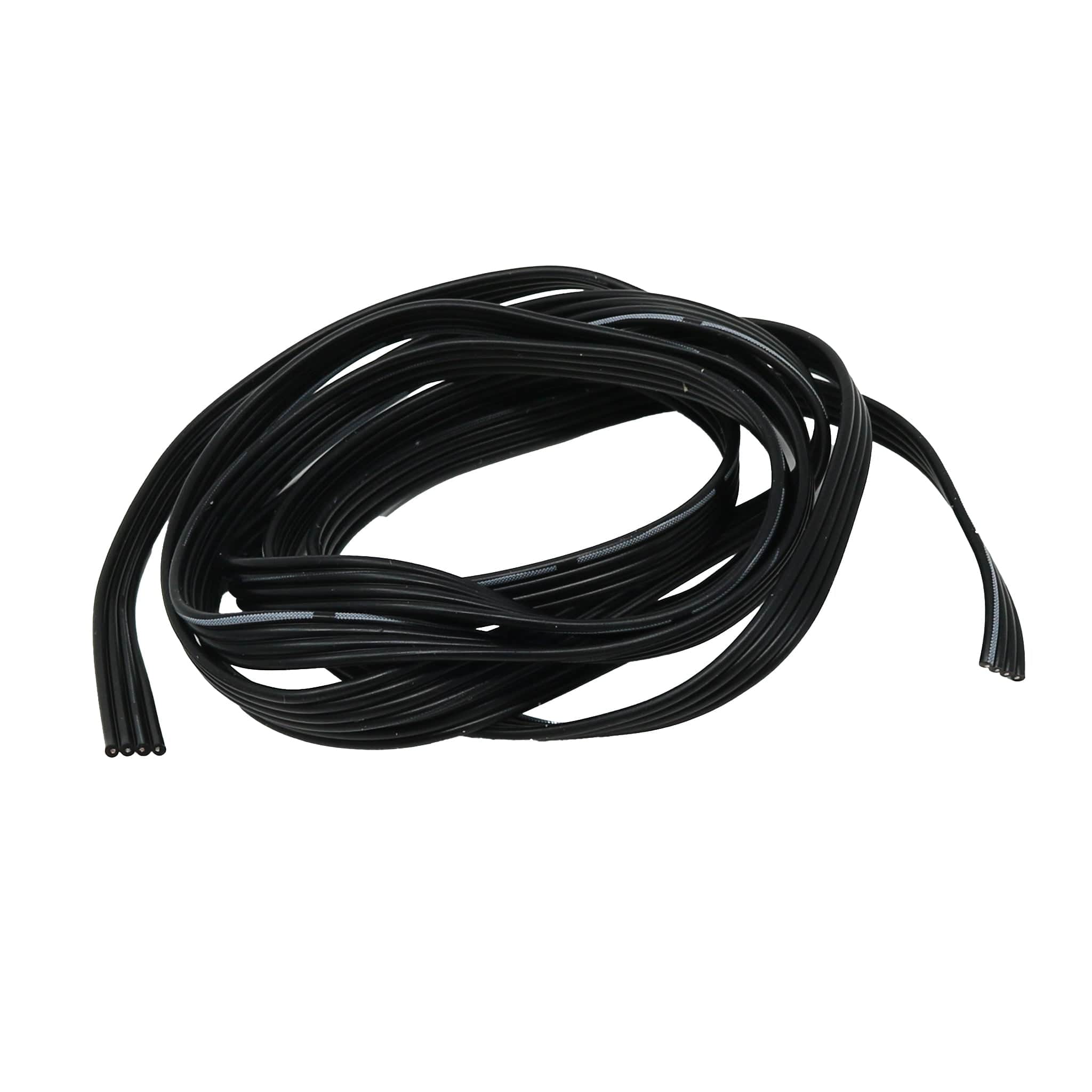 Silicone Cover Stranded-Core Ribbon Cable - 4 Wires 1 Meter Long (26AWG Black) - The Pi Hut